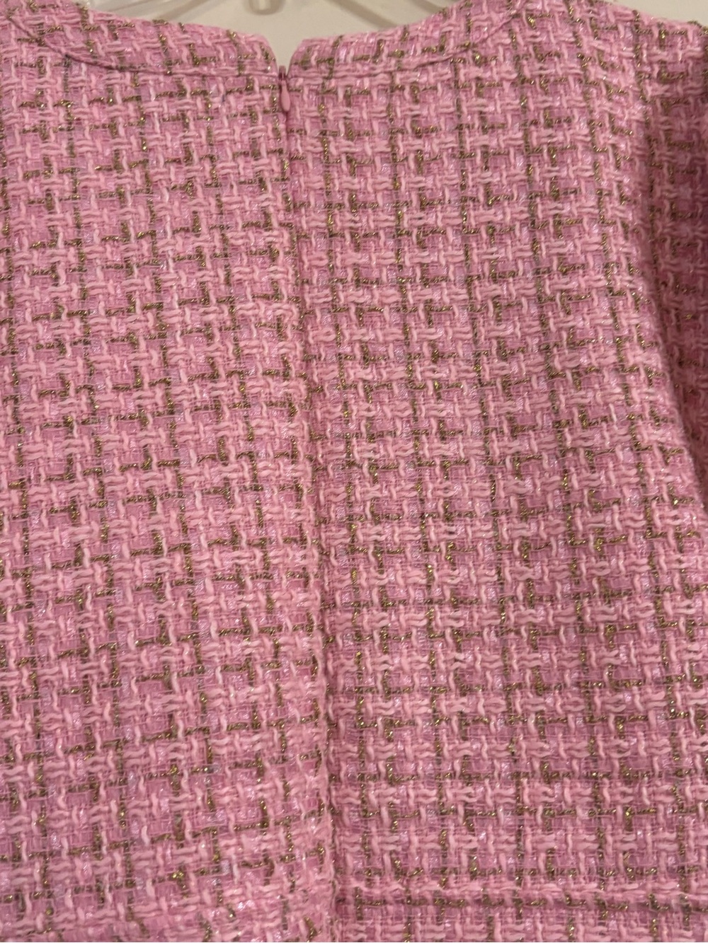 Simply Southern Pink Tweed Mini Dress with Scalloped Hem L XL - Picture 11 of 13